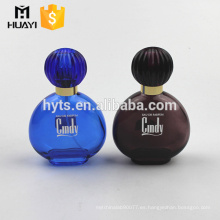 Botella de perfume de lujo 100ml con rociador que pinta colores diferentes